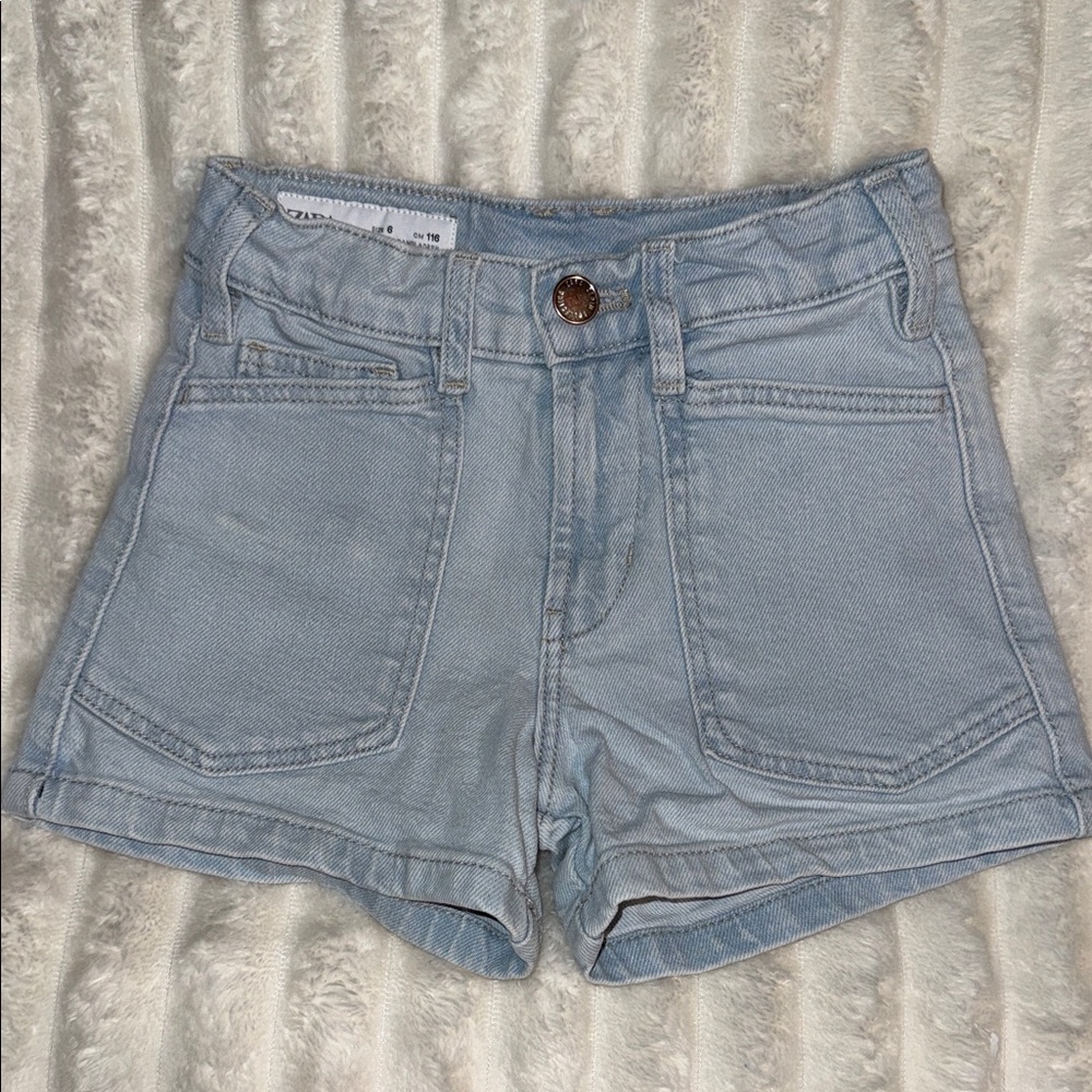 Light Blue Denim Kids Shorts